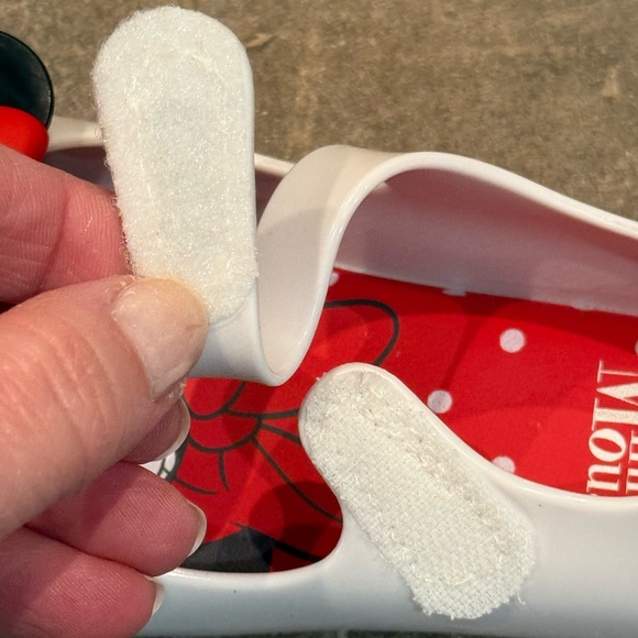 Mini Melissa white, black, red Minnie ears Maryjanes - Picture 4 of 9